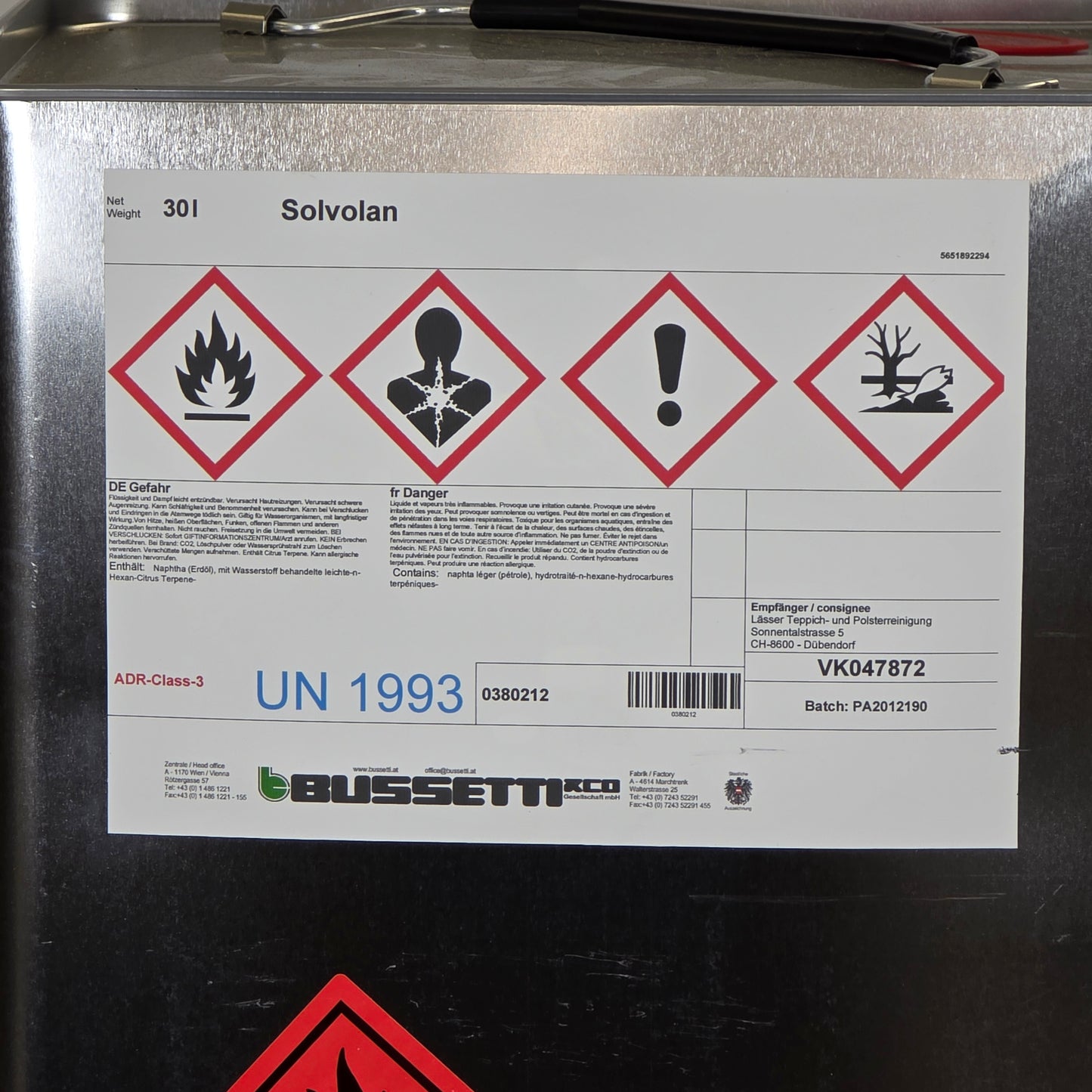 Solvolan - Entfettungsmittel & Kaltreinigungsmittel