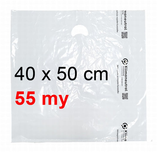 Tragetasche Mehrweg 40 x 50 cm | 55 my DKFOL-ÖKO, Klimaneutral