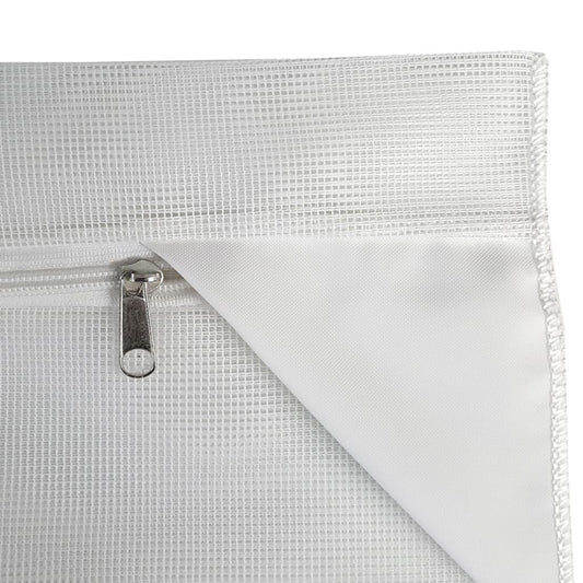 Reinigungsnetz mit Reissverschluss und Zipp-Abdeckung - 50 × 70 cm, weiss