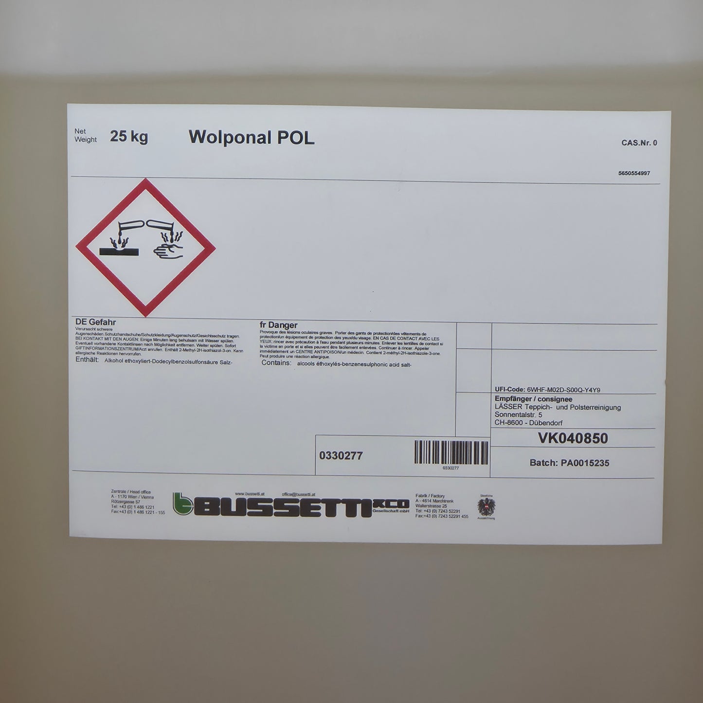 Wolponal POL - Waschmittel für Polsterware