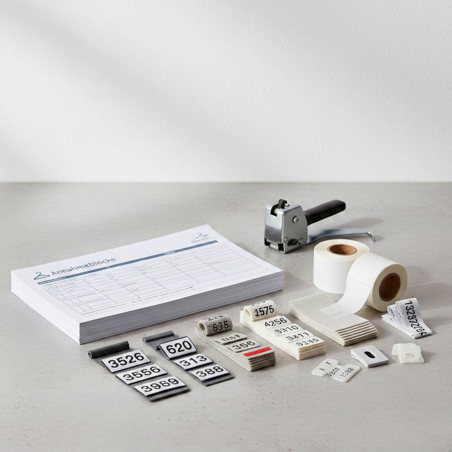 Annahmeblöcke & Wäschekennzeichnung