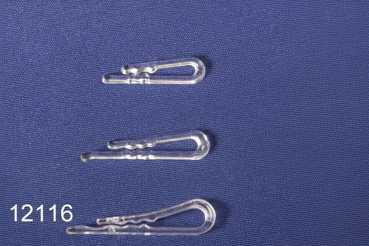 Konfektionsklammer aus Kunststoff - transparent