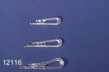 Konfektionsklammer aus Kunststoff - transparent