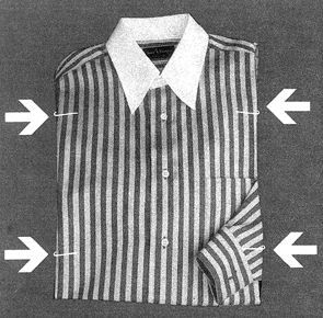 Konfektionsklammer aus Kunststoff - transparent