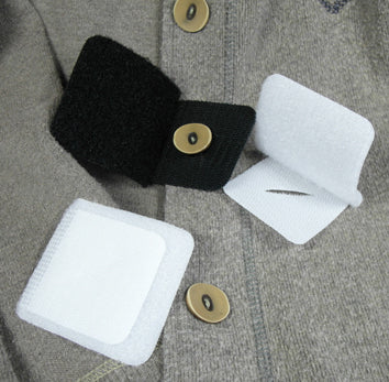 Protège-bouton avec fermeture Velcro - noir