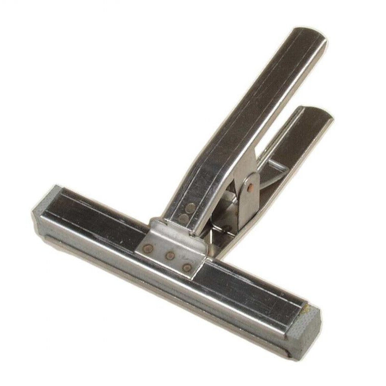 Stainless steel pleating clip for sleeves, 160 × 22 mm, lightweight