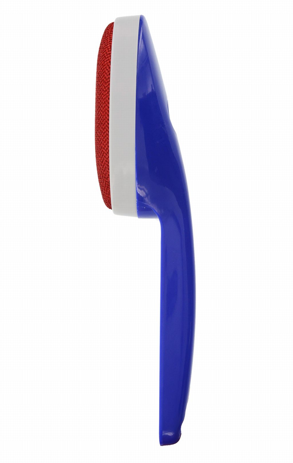 Rotatable textile brush, suitable for left- and right-handed users