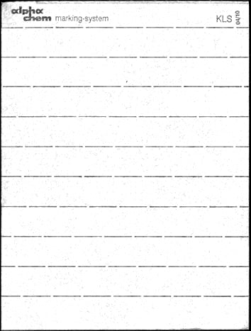 Buttonhole strips without numbering - white