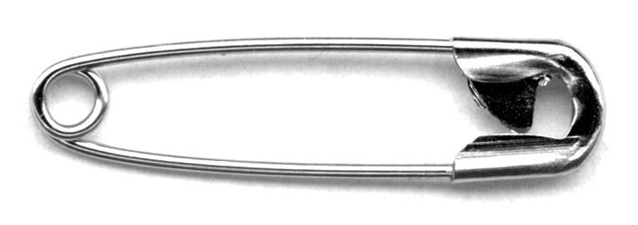 Safety pins 28 mm, nickel-plated steel