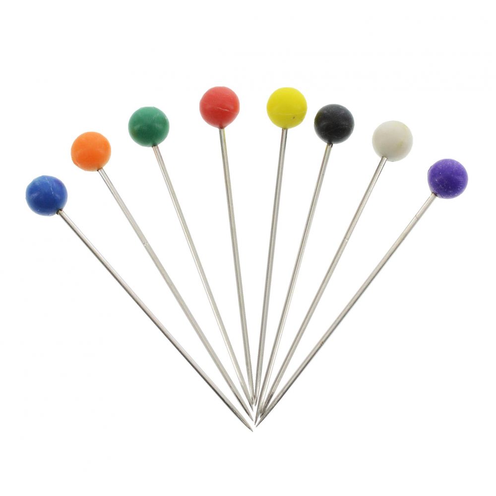 Push pins, 32 × 0.60 mm with colored plastic head, extra fine