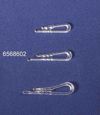 Konfektionsklammern aus Kunststoff - transparent