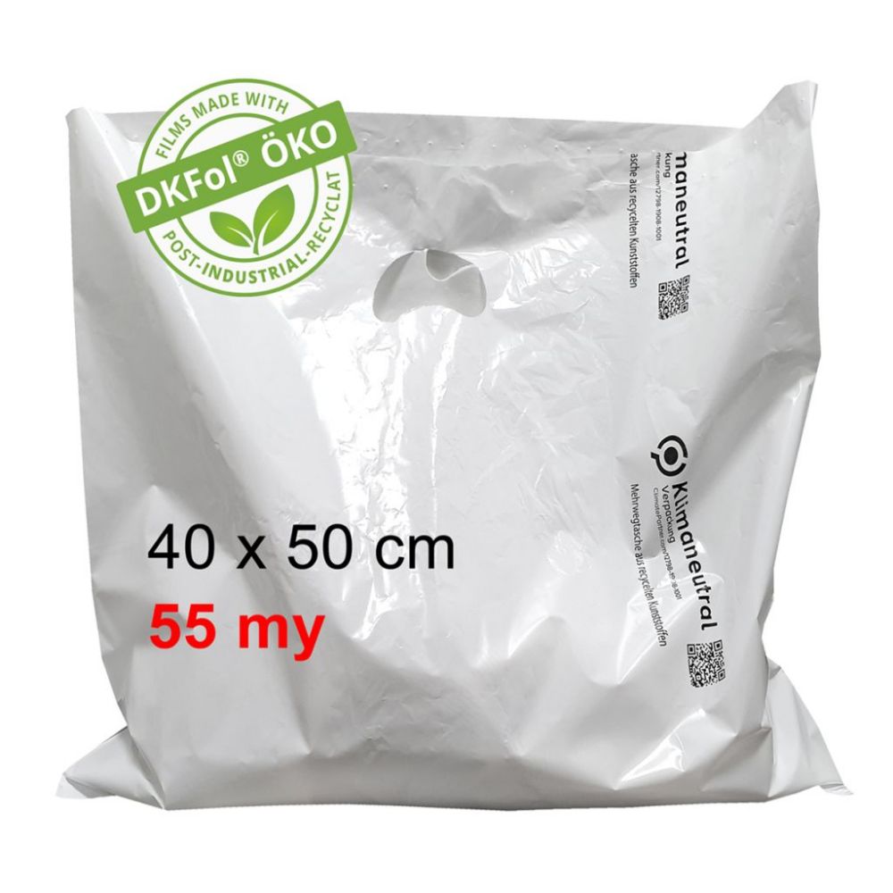 Tragetasche Mehrweg 40 x 50 cm | 55 my DKFOL-ÖKO, Klimaneutral