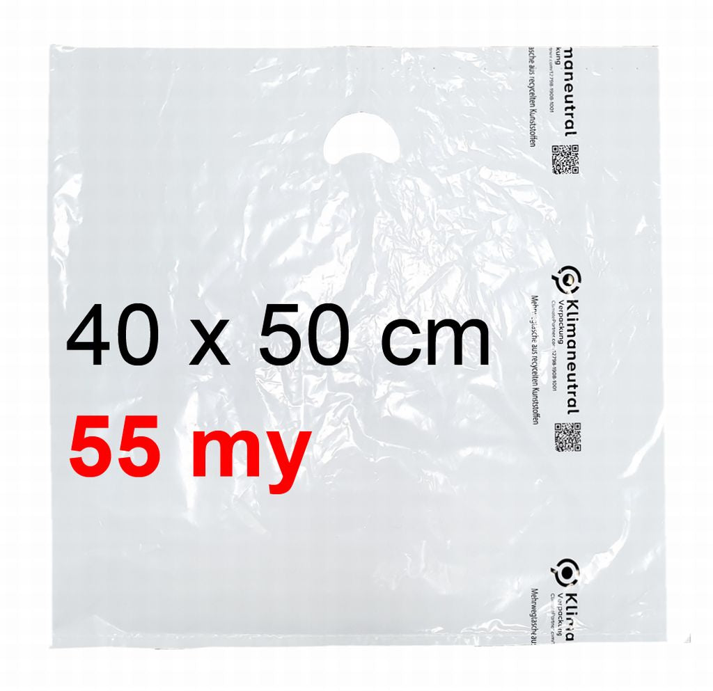 Tragetasche Mehrweg 40 x 50 cm | 55 my DKFOL-ÖKO, Klimaneutral