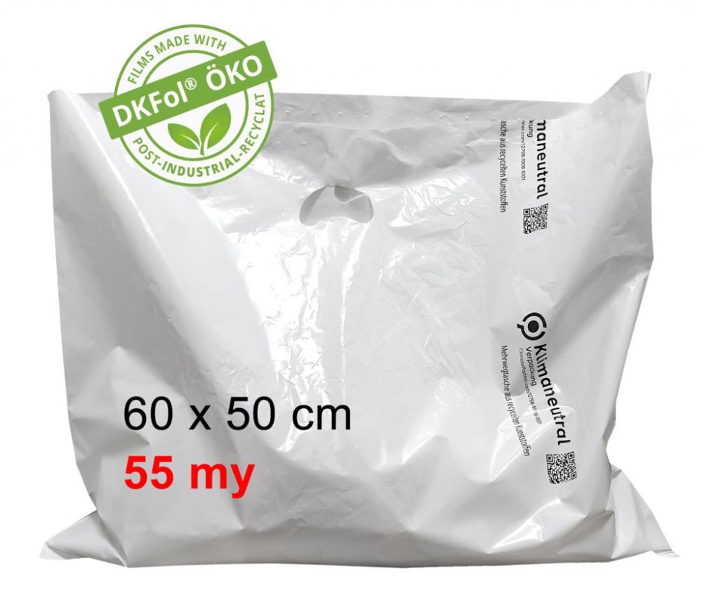 Tragetasche Mehrweg 60 x 50 cm | 55 my DKFOL-ÖKO, Klimaneutral