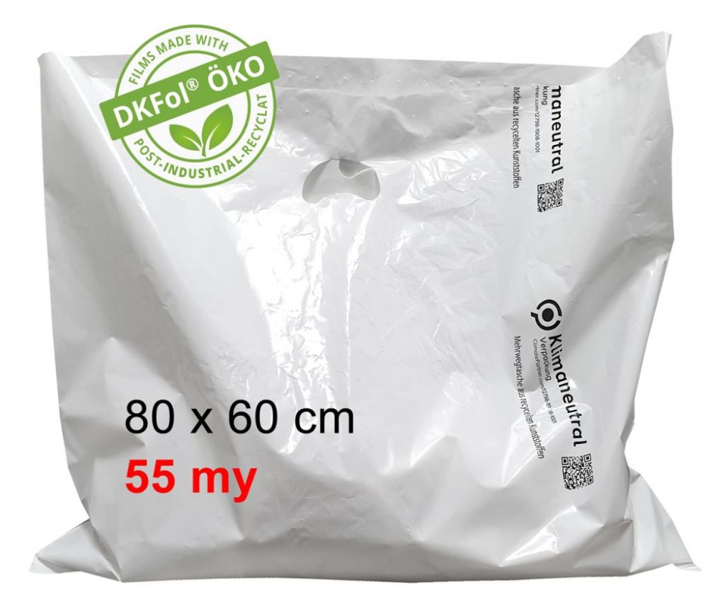 Tragetasche Mehrweg 80 x 60 cm | 55 my, DKFOL-ÖKO, Klimaneutral
