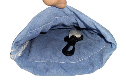 Schutzbeutel für Schnallen und Karabinerhaken - blau