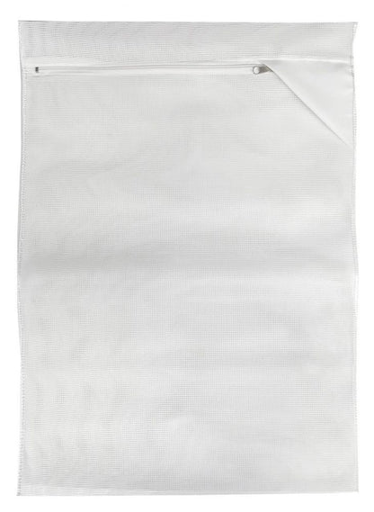 Reinigungsnetz mit Reissverschluss und Zipp-Abdeckung - 50 × 70 cm, weiss