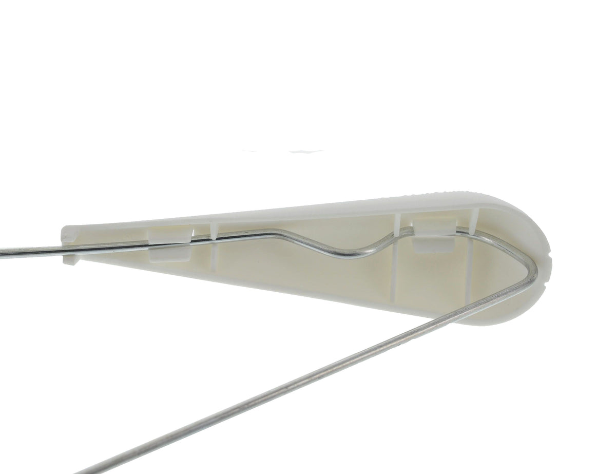 Plastic shoulder shaper caps for clipping onto wire hangers